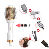 3-in-1 Hot Air Brush with Negative Ion Blow and Comb, Straight and Curl in One
