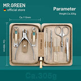 MR. Manicure Sets Pedicure Kits Stainless Steel Nail Clipper Personal Care Tools with PU Leather Case