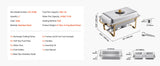 SucceBuy 8 Qt 2 4 Pack Chafing Dish Buffet Set Stainless Steel Chafer with 4 Full Size Pans