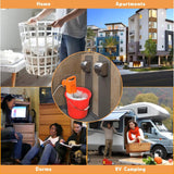 Portable 6.5 Lbs Compact Hand - operated Semi - Automatic Plastic Washing Machine for Home,