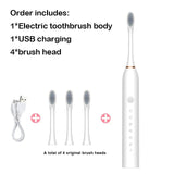 Sonic Electric Toothbrush Adult Smart Timing Tooth Brush Teeth Clean-MD DC PRINT