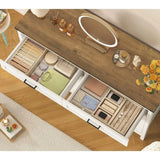 6 White Wood Dressers and Chests with Metal Handles for Bedroom or Closet Storage