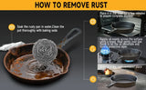 3PCS Pre-Seasoned Cast Iron Skillet Set, Pans for Oven Grill Campfire