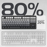 MAMBASNAKE x FREEWOLF M87 75% Wireless Membrane Keyboard  Silent Rainbow Backlit Bluetooth