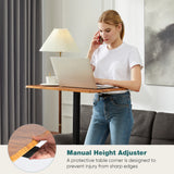 JHK Mobile Small Standing Desk Portable Computer Desk Laptop Height Adjustable Table Sitting Workstation Lockable Wheels
