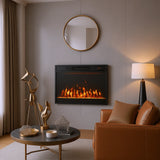 COSTWAY 23" Electric Fireplace, 750W/1500W 50,000 BTU Fireplace Insert