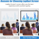100 in Manual Pull Down Projector Screen 16:9 1.2 Gain Retractable for Home