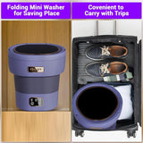 12L Collapsible Mini Washing Machine & Dryer - Deep Clean for Underwear, Socks & Small Clothes - Compact Laundry Solution for Apartments, Dorms, Hotels & Travel - with Spin Basket