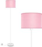59" Pink Floor Lamp with Foot Switch, E26 Base Standing Light for Bedroom