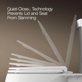 4734-RL-0 Rutledge Soft Close Toilet Seat Quiet-Close Lid Grip-Tight Bumpers