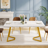 Tribesigns 63-Inch Rectangular Dining Table for 4 to 6, Modern Kitchen Table