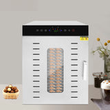 20-Trays Stainless Steel Food Dryer,110V Silver Rectangular Food Dehydrator 46*40*60cm