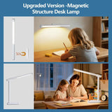 360° Adjustable LED Desk Lamp with USB Charging, 5 Brightness Settings