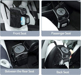 Leakproof Car Trash Can with Adjustable Tissue Holder & Straps