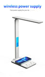 Folding Reading Desk Lamp USB Plug-In Desk Lamp 15W Wireless With Time