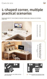 L-Shaped Corner Computer Heavy Duty Steel Frame Home Office