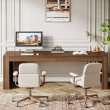 Tribesigns 79-Inch Extra Long Desk, Two Person Double Desk for Home Office