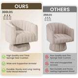 360 Degree Swivel Barrel Chair with Velvet Upholstery, Perfect