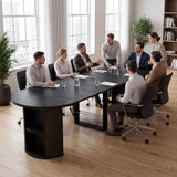 Expandable Round Dining Table, 38.6-110.2, Seats 2-12, Storage Included