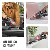 Cordless handheld vacuum cleaner for home and car use, ABS plastic body