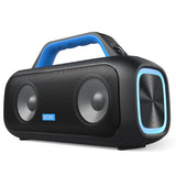 DOSS Outdoor Portable Speaker Powerful 60W Stereo and Bass Sound Box Power Bank IPX6 Waterproof LED Light