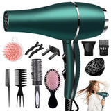 Morfone 12pcs-in-1 multiple accessory hair dryer. With accessories such as combs, hair clips,
