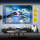 Portable Smart Movie Projector with LED Lighting BT5.0 Bulit-in More App