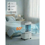 Evaporative Air Cooler for Home Office 10L Tank, Plastic Body, White