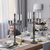 5 Arms Black 28.54 inch Tall Candlestick Holders for Party