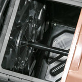 Rotating Composter, Dual Chamber Compost Bin with 24 Vents and Steel Legs