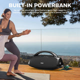 W-KING 330W Peak Wireless Boom Box Large Bluetooth Speaker 7.5", Outdoor