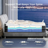 Queen 12 Inch Hybrid Spring Mattress, Medium Firm Comfort Foam