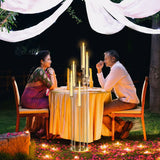 Acrylic Floor Candelabra 5 Arm Tall Candlestick Holder for Wedding, 10pcs