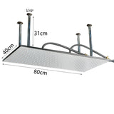 Nickel/Chrome/Black LED 40cm/80cm rectangular brass shower nozzle faucet bathroom accessories