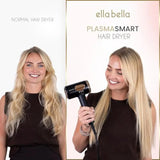 Professional Smart Plasma Hair Dryer with Diffuser for Salon Home Use Ceramic-Coated Titanium Black