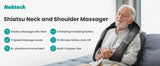 Shiatsu Neck and Shoulder Massager Heated Back Massager U Shape Deep Kneading Electric Massage Pillow For Neck Waist Leg Body