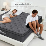 12 Inch King Mattress in a Box, Upgraded Hybrid Pocketed Coil Mattress