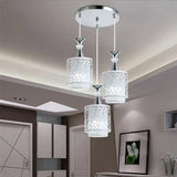 3 Lights E27 Pendant Light, Adjustable Chandelier for Dining Room
