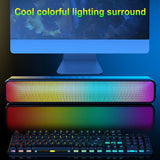 RGB Wireless Speaker Bluetooth-Compatible Desktop Speaker USB Powered Computer Speaker