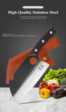 SHANGDAO 7"Deba Knife, Hand Forged Cleaver Butcher Knife for Meat Cutting