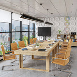 7.2FT Rectangular Conference Table Modern Meeting Desk Office Seminar Room