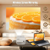 L018 8K Projector Native 1080P 14 WiFi6 Portable Projector for Outdoor