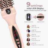 Thermal Brush, Heated Round Brush with 5 Heat Settings and LED Display, 1.5 inch Negative Ion Thermal Brush