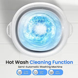 Mini Portable Washing Machine Foldable Compact Washer for Dorms Travel Apartments and Camping