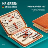 MR.GREEN Manicure Set 12 In 1 Full Function Kit Professional Stainless Steel Pedicure Sets