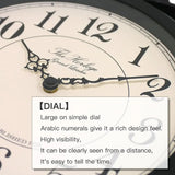 66276B Double Sided Metal Wall Clock with Black Frame. Dial: 10-Inch