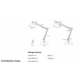 Metal Desk Lamp, Adjustable Goose Neck Architect Table Lamp with On/Off