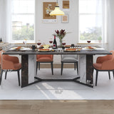 71In Large Rectangular White Dining Table for 4 5 6 8 10 People, Family Dinner Table