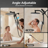 Dual Filtered Rainfall Handheld Shower Head Spray Combo, 7-Mode High Flow Rain Handheld Spray With Fixed