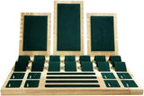Wooden Jewelry Display Stand Set Storage Rack for Necklace Pendant Ring